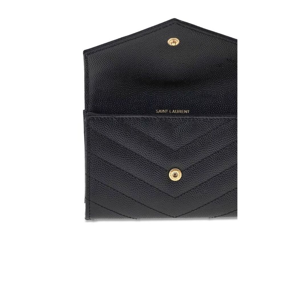 Saint Laurent Black Calf Leather Bos Taurus Women's Wallet - Picture 3 of 3